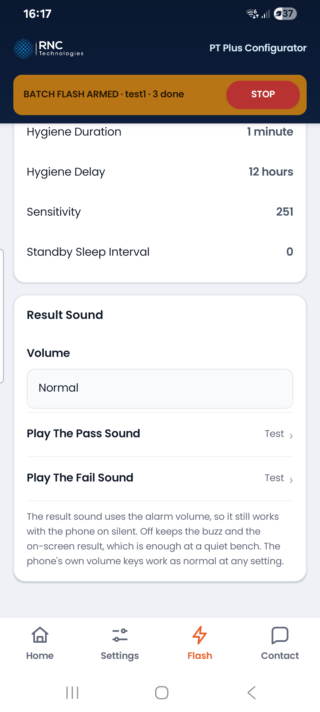 Result sound
